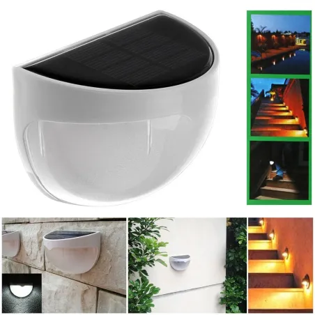 Solarbetriebene Gartenwandleuchte - wasserdicht - 6 LED