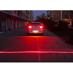 Car laser light - fog / warning light - red line - starsTuning