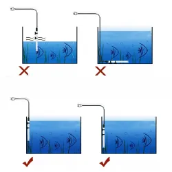 Warmwasserbereiter für Aquarien - mit Thermometer - einstellbar - 25 W - 50 W - 100 W - 200 W - 300 W