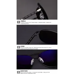 HDCRAFTER - Übergroße Vintage-Sonnenbrille - polarisiert - UV400