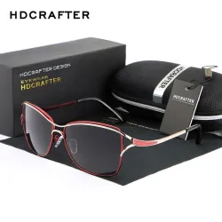 HDCRAFTER - Vintage Cat-Eye-Sonnenbrille - polarisiert - UV400