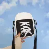 Kleine Umhängetasche aus Segeltuch - Schuhform