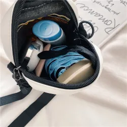 Kleine Umhängetasche aus Segeltuch - Schuhform