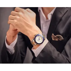 PAULARES - luxuriöse mechanische Uhr - Edelstahl