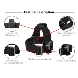 Verstellbares Kopfband - Halterung für GoPro-Kameras