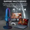 RGB-Gaming-Kondensatormikrofon – Niere – mit Ständer – USB