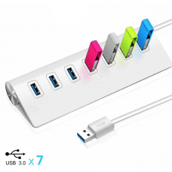 Splitter aus Aluminium - USB 3.0 - USB mit 7 Anschlüssen - HUB