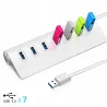 Splitter aus Aluminium - USB 3.0 - USB mit 7 Anschlüssen - HUB