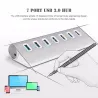 Splitter aus Aluminium - USB 3.0 - USB mit 7 Anschlüssen - HUB