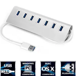 Splitter aus Aluminium - USB 3.0 - USB mit 7 Anschlüssen - HUB