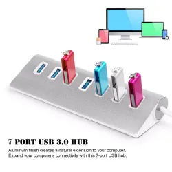 Splitter aus Aluminium - USB 3.0 - USB mit 7 Anschlüssen - HUB