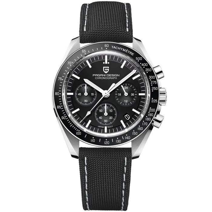 PAGANI DESIGN - Quarzuhr aus Edelstahl - wasserdicht - schwarz
