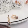 Luxuriöse Roségold-Ohrringe - bunte Zirkone / Kristalle