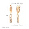 Elegante lange Ohrringe - Roségold / Kristalle
