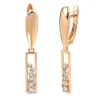 Elegante lange Ohrringe - Roségold / Kristalle