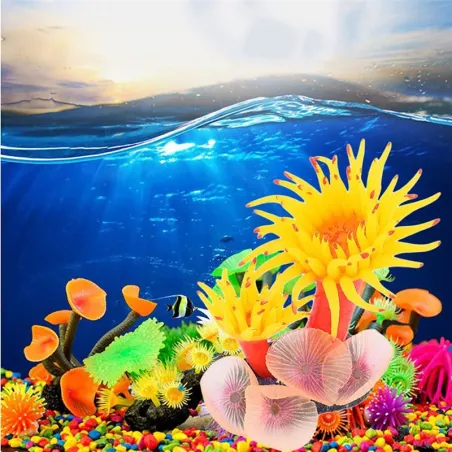 Silicone coral plant - aquarium decorationDecorations
