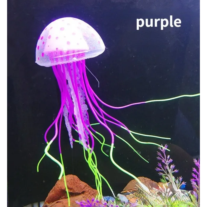 Luminous silicone jellyfish - aquarium decorationDecorations