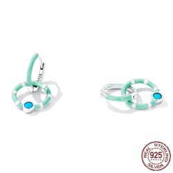 Turquoise double ring earrings - 925 sterling silverEarrings