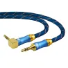 35-mm-Klinken-AUX-Audiokabel – Stecker auf Stecker – 90 Grad – rechter Winkel