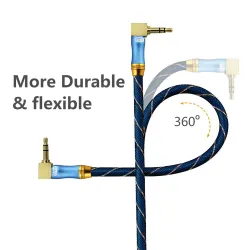 35-mm-Klinken-AUX-Audiokabel – Stecker auf Stecker – 90 Grad – rechter Winkel