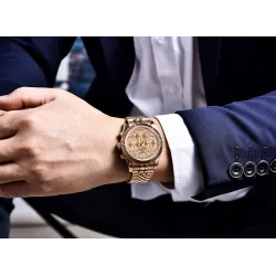 BENYAR - elegant Quartz watch - chronograph - waterproof - stainless steel - goldWatches
