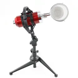 BM8000 – kabelgebundener Aufnahmekondensator – Mikrofon – Schwinghalterung – Ständer – 3,5-mm-Stecker
