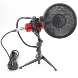 BM8000 – kabelgebundener Aufnahmekondensator – Mikrofon – Schwinghalterung – Ständer – 3,5-mm-Stecker