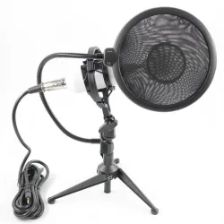 BM8000 – kabelgebundener Aufnahmekondensator – Mikrofon – Schwinghalterung – Ständer – 3,5-mm-Stecker