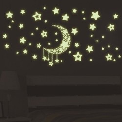 Luminous stars / moon - decorative wall / ceiling stickersWall stickers