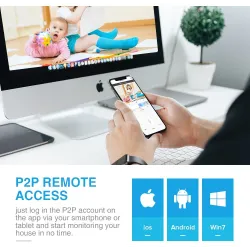 Drahtlose CCTV-IP-Kamera – Babyphone – Auto-Tracking – Nachtsicht – 720P – WiFi