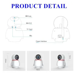 Drahtlose CCTV-IP-Kamera – Babyphone – Auto-Tracking – Nachtsicht – 720P – WiFi