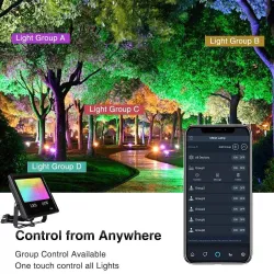 60W - Bluetooth - RGB - LED-Flutlicht - Außenreflektor mit Musik