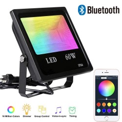 60W - Bluetooth - RGB - LED-Flutlicht - Außenreflektor mit Musik