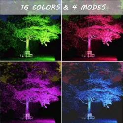 60W - Bluetooth - RGB - LED-Flutlicht - Außenreflektor mit Musik