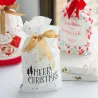 Weihnachtsgeschenktüten mit Kordelzug 10 Stück