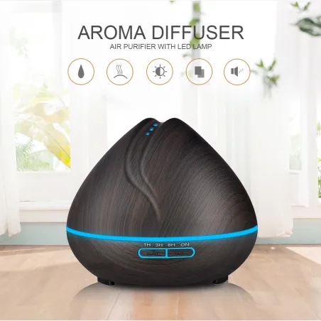 Ultraschall-Luftbefeuchter – Diffusor für ätherische Öle – LED – 500 ml