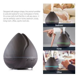 Ultrasonic air humidifier - essential oils diffuser - LED - 500mlHumidifiers