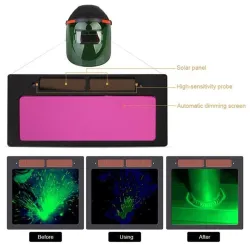 Automatisch verdunkelnder Solar-Schweißhelm - verstellbar - Flip-Maske