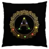 Dekorativer Kissenbezug - LED - goldenes englisches Alphabet - 45 cm * 45 cm