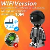 WiFi-Überwachungskamera - Zwei-Wege-Audio - 1080P - 4 MP - PTZ Wifi - IP - schwarzer Roboter