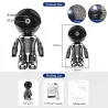 WiFi-Überwachungskamera - Zwei-Wege-Audio - 1080P - 4 MP - PTZ Wifi - IP - schwarzer Roboter
