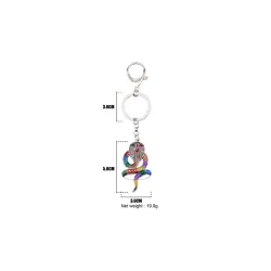 Enamel cobra snake - metal keychainKeyrings