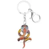 Enamel cobra snake - metal keychainKeyrings