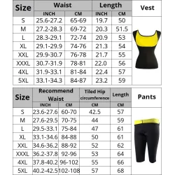 Schlankheits- / Gewichtsverlusthose / Weste - Saunaeffekt - Fitnesstrainingsset