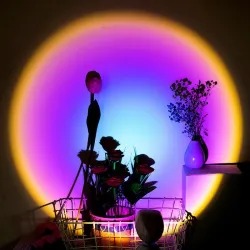 LED afterglow lamp - rainbow light projector - rotatable - USBLights & lighting
