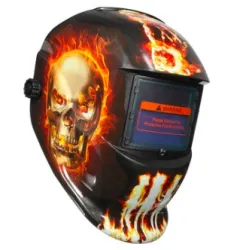 Automatisch verdunkelnder Schweißhelm - hellfire / skull