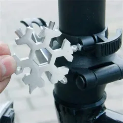 18 in 1 Multitool – Flaschenöffner/Schraubendreher aus Edelstahl – Schneeflocke