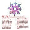 18 in 1 Multitool – Flaschenöffner/Schraubendreher aus Edelstahl – Schneeflocke