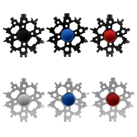 23-in-1-Multifunktionswerkzeug – Fidget Spinner – Flaschenöffner – Schraubenschlüssel – Edelstahl-Schneeflocke