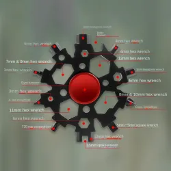 23-in-1 multi-tool - fidget spinner - bottle opener - wrench - stainless steel snowflakeFidget Spinner
